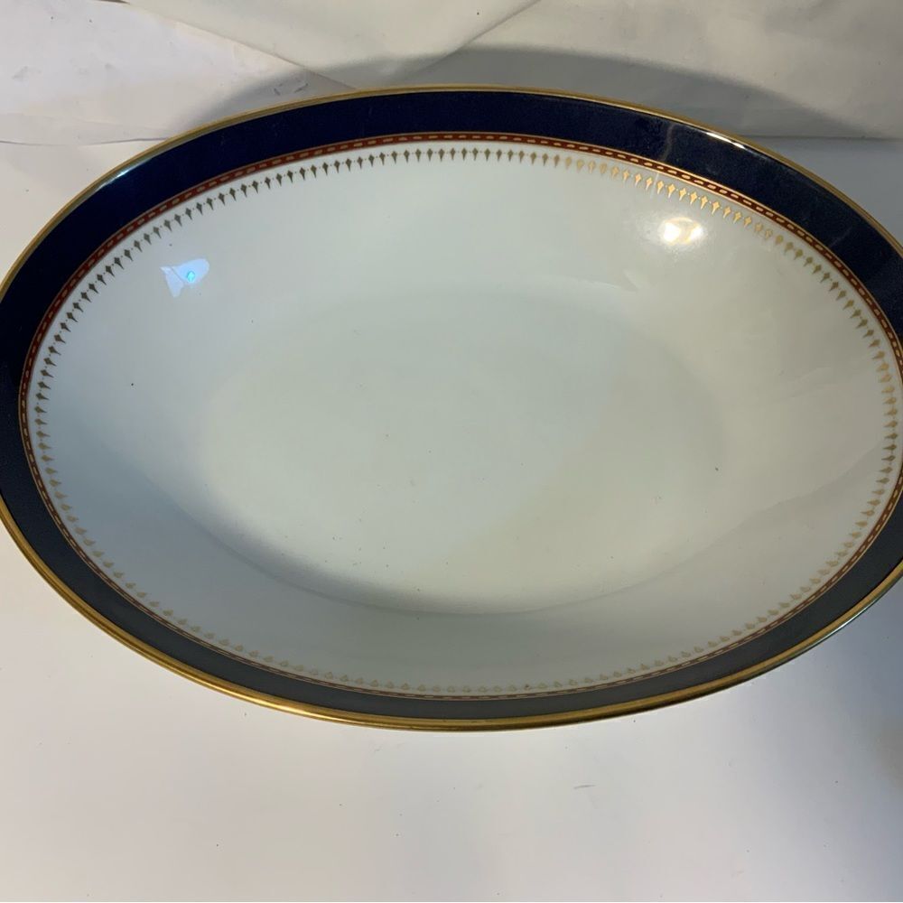 New Ralph Lauren Silk Ribbon Pearl Round vegetable bowl 10” diameter A11